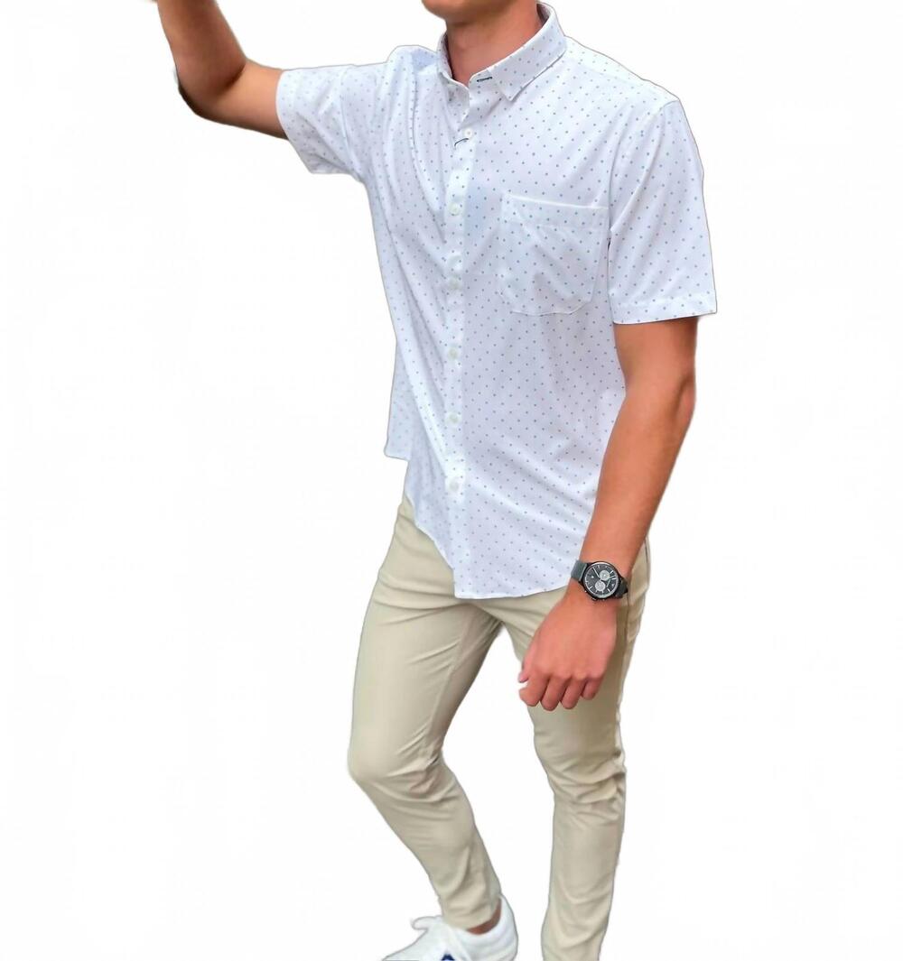 NEW MIZZEN + MAIN leeward button down shirt in provence dot